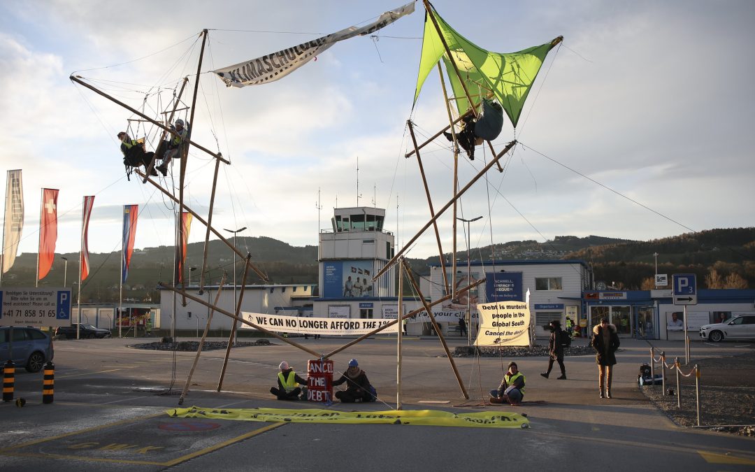 Climate activists block private jet airport used by WEF guests