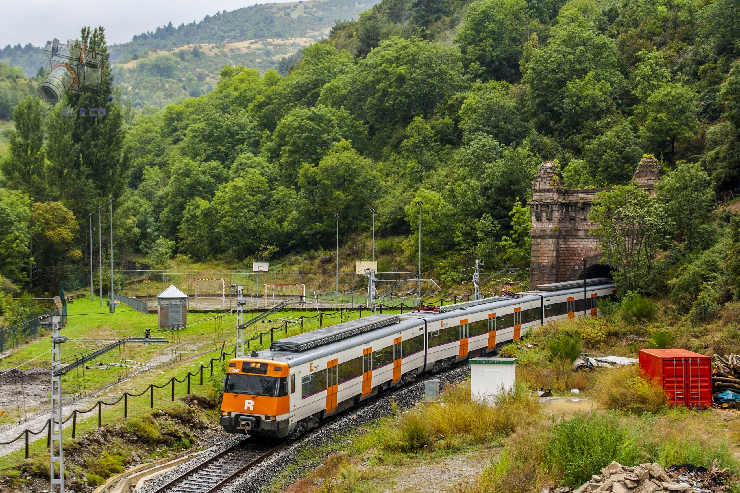El Tren de Núria. Crédito: Aleix Cortés El tren en el Valle de Nuria, en Cataluña.